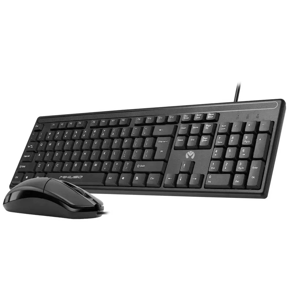 Mikuso KB-C012 Wired Keyboard and Mouse Combo – Ergonomic Design, Plug & Play for All Windows & Mac